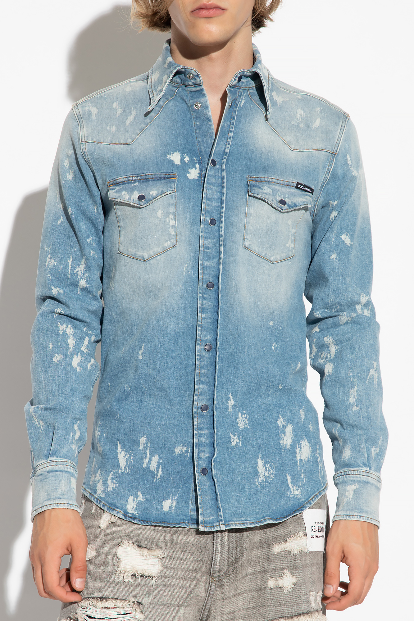 Dolce gabbana hot sale denim shirt